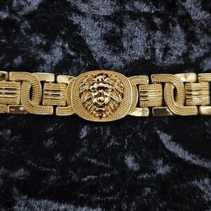GOLD Lux Lion Head Men's Bracelet...25201